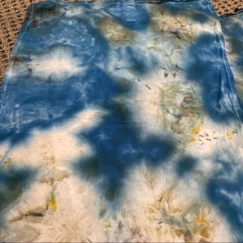 Tie dye flour sack kitchen hand towel hand towel ocean earth blue - 2 available